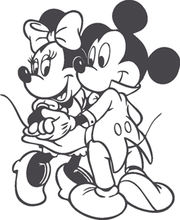 Mickey and Minnie Mouse decal